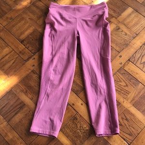 Lululemon Ready to Race Crop leggings, pink/mauve
